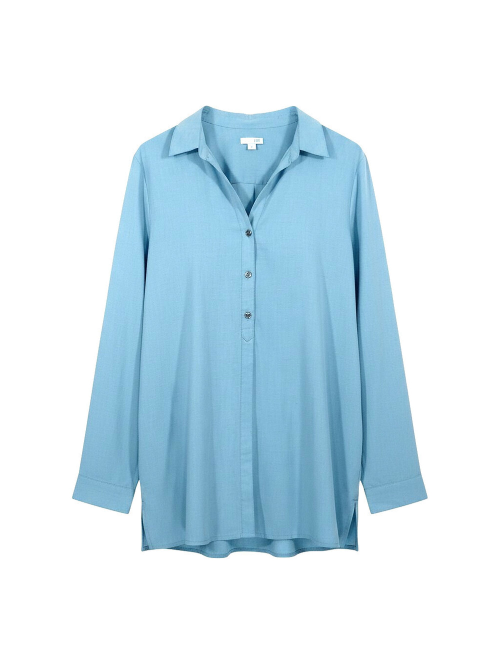 J. Jill Women Blue L Button Up Blouse Loose Fit